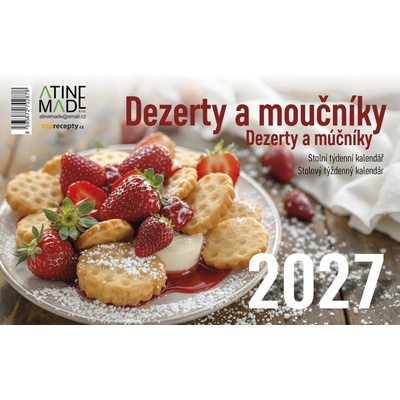 Dezerty a moučníky, stolní, týdenní, 14 x 21,4 cm 2027