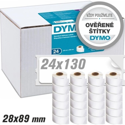 Štítky Dymo LW Standard - permanentní, 28x89 (24x130ks) PROMO