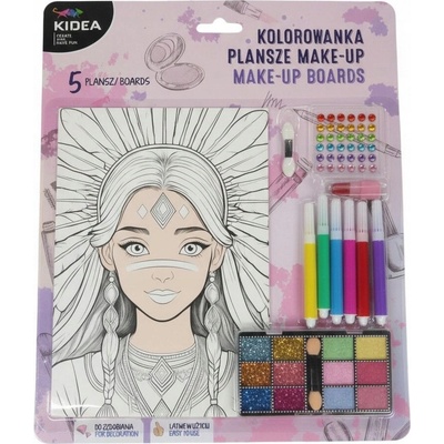 KIDEA MAĽOVANKA MAKE UP obrázky na vymaľovanie fixky diamanty tiene