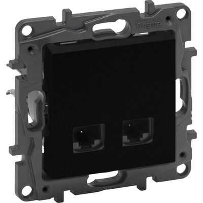 LEGRAND Zásuvka VALENA LIFE 2XRJ45 C5E UTP černá 75C5UC2