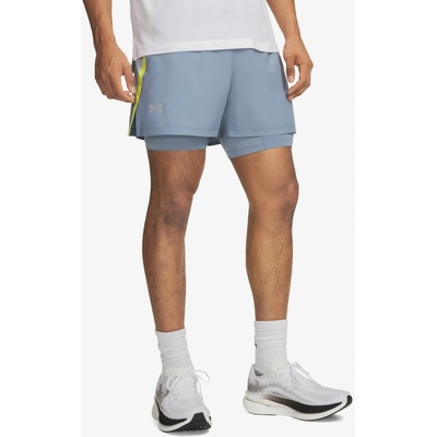 Under Armour Launch 5 inch 2-in-1 Short blue wind/blue fog/reflective