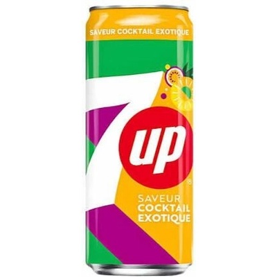 7 Up sycený nápoj s příchutí exotického ovoce 330 ml