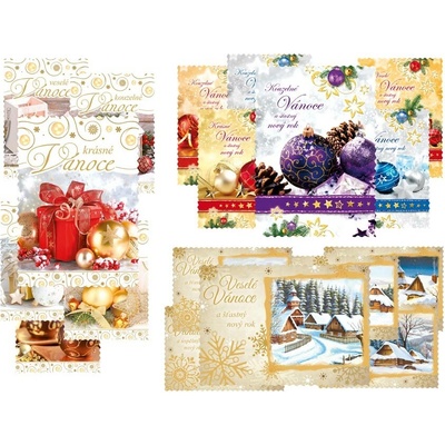 MFP paper Pohlednice vánoční MIX G001 E výsek+UV+glitr 1240807