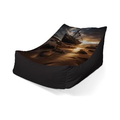 Sablio sedací vak lounge Vrak lodi při západu slunce 80 x 95 x 50 cm