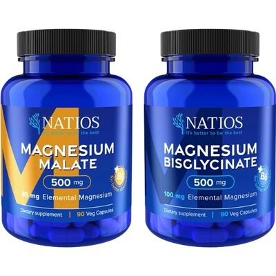 NATIOS Balíček 500 mg hořčíků, Ráno a Večer