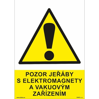 DUKO POZOR JEŘÁBY S ELEKTROMAGNETY A VAKUOVÝM ZAŘÍZENÍM Formát: 210 x 297 mm, Materiál: plast 0,5 mm, samolepící vinylová fólie