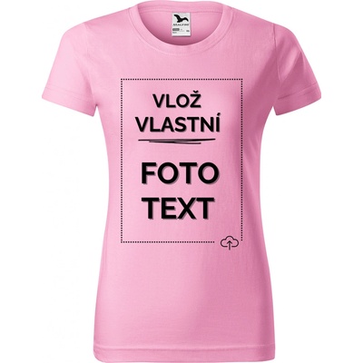 Dámské tričko s potiskem Světle růžová