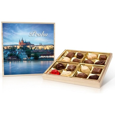 Selllot Praha belgické pralinky v dřevěné dóze 200 g