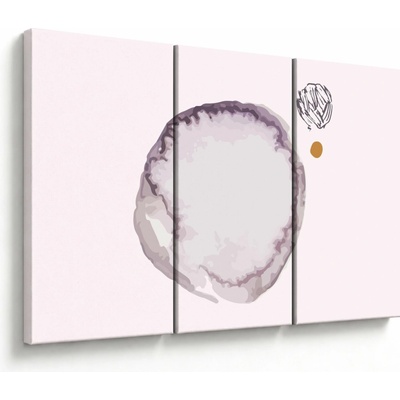 Obraz - Fialový minimalizmus N⁰4, trojdielne 120x80 cm