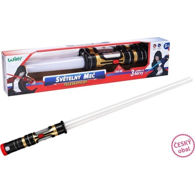 Wiky Meč světelný teleskopický 80 cm 3 měnící se barvy