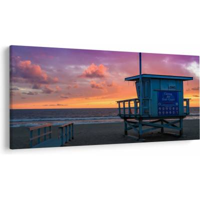 Obraz z pláže Santa Monica, jednodielne 250x125 cm