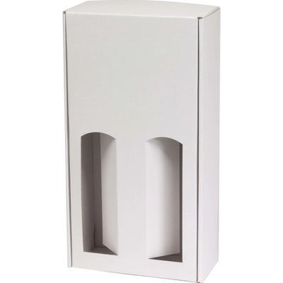 Dárková krabice na víno 175x350x85 mm, 2 x 0,75 l, bílá