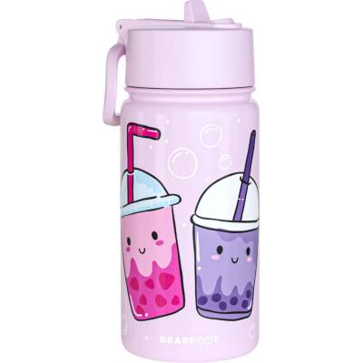 Bearfoot termoláhev s brčkem 400 ml Purple bubble tea