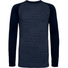 Bula geo merino wool crew tmavo modré