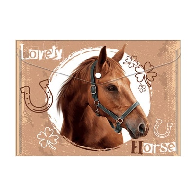 Obal PP s patentkou A5, Lovely Horse - kôň