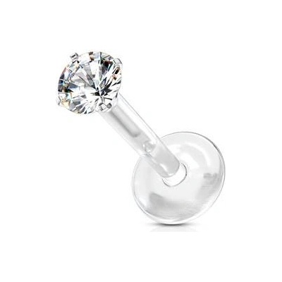 Šperky4U BioFlex piercing do brady zirkon LB0028C-120802