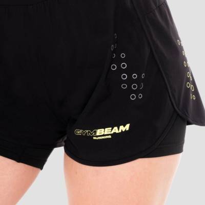 GymBeam Dámske 2in1 šortky Pace Black