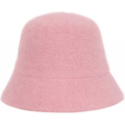 Fiebig Chlupatý angorový klobouček Bucket Hat růžový