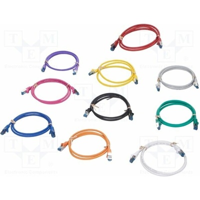 Goobay 69816 Patch S/FTP Kat: 6a RJ45 vidlice z obou stran lanko Cu