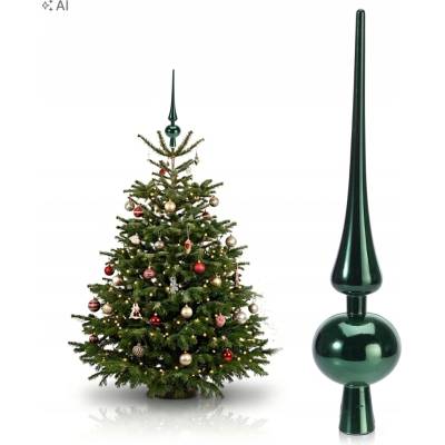 Cadro Špička špička na vianočný stromček, nerozbitný zelený lesk, 28,5 cm, ozdoby na vianočný stromček