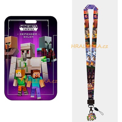 Šňůrka na krk s cedulkou na ID karty Minecraft