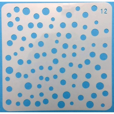 Plastová šablona mix 13x13cm - bublinky