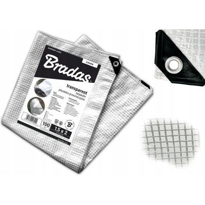 BRADAS ZAHRADA Zesílená plachta LENO CRISTAL 3 x 3m, 100g průhledná