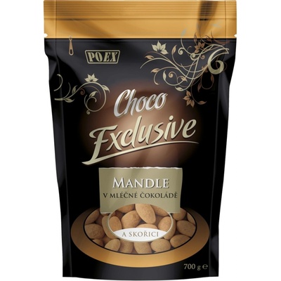 Poex Choco Exclusive Mandle v mléčné čokoládě se skořicí 700 g