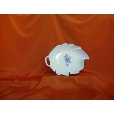 Český porcelán Dubí Mísa list U2402/Pomněnka 19 cm
