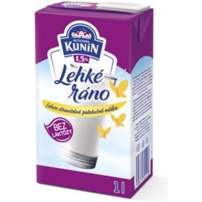 Mlékárna Kunín Lehké ráno Mléko bez laktózy 1,5% 1 l