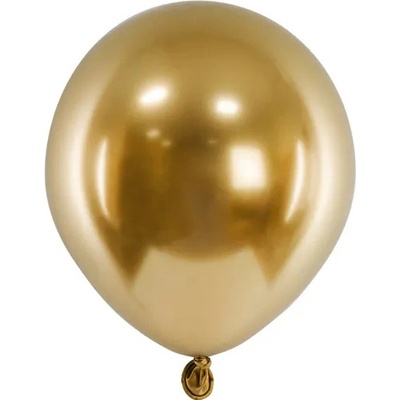 Party deco CHB1-5-019-50 Mini chromované balóny Glossy 12cm Zlatá