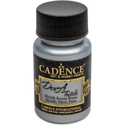 Farba na textil CADENCE DORA 50 ml metalická strieborná