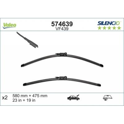 Valeo Silencio Flat Blade set 580+475 mm VA 574639
