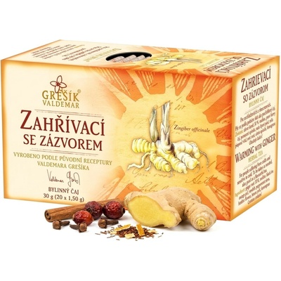 Grešík Zahřívací se zázvorem bylinný porcovaný čaj 20 n.s.