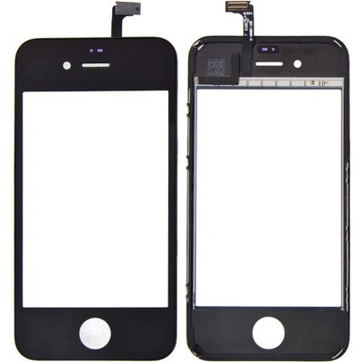 AppleMix Dotykové sklo (dotyková vrstva) pre Apple iPhone 4S - čierne - kvalita A