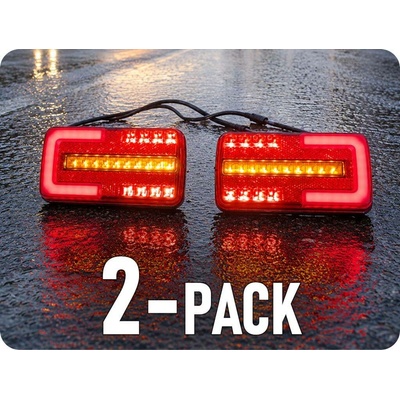 KAMAR Kombinované zadní LED světlo s dynamickou směrovkou 12/24V, 4 funkce/2-pack! [L2301] – Hledejceny.cz