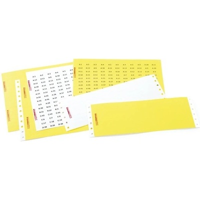 Partex samolepicí štítky PFA20018KT4, 9,5 x 17,5 mm, žluté, 352 ks, A4, 1 list
