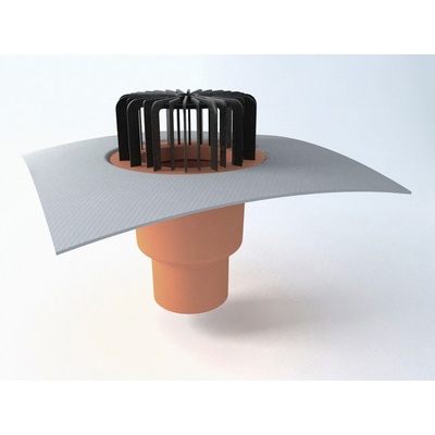 TOPWET TW 110 PVC S, střešní vpusť svislá 110mm/21cm s PVC manžetou