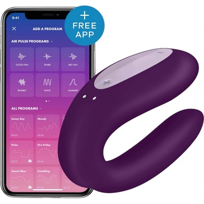 Satisfyer Double Joy chytrý akumulátorový vodotěsný párový