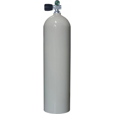 MES Láhev Hliníková tlaková 11,1L 200 Bar bílá Láhev vč. monoventilu O2