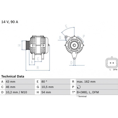 Alternátor BOSCH 0 986 049 700 0 986 049 700