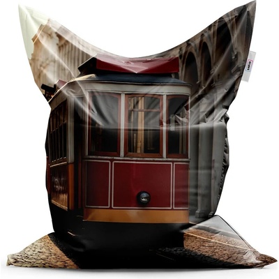 Sablio Sedací vak Historická červená tramvaj 150x100 cm