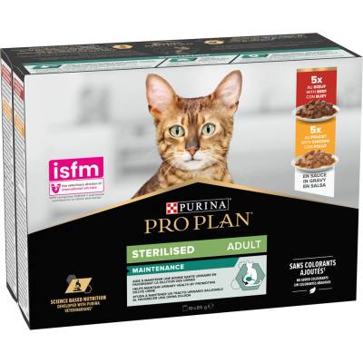 PRO PLAN Adult Sterilised Maintenance 10 x morka 85 g