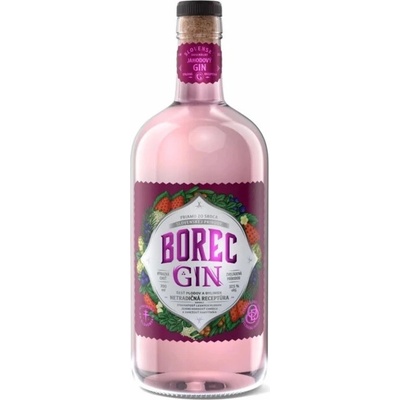 Borec Jahodový Gin 37,5% 0,7 l (čistá fľaša)