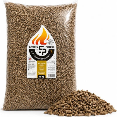 Smoky Pellets Dřevěné pelety Buk / Jasan / Ořech 15 kg
