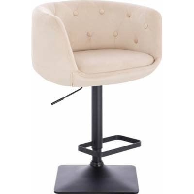 LuxuryForm Design Montana Velur na čiernej hranatej podstave / krémová