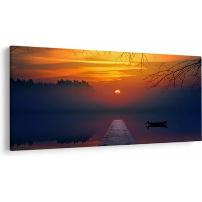 Obraz mostu pri západe slnka, jednodielne 250x125 cm