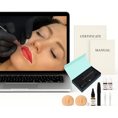 Online kurz Permanentní make-up stínové rty s tetovacím perem, skripty a certifikátem