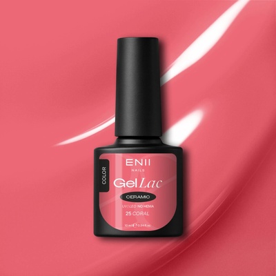 Enii Nails Gel lak Ceramic 25 Coral 10 ml