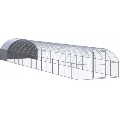 VidaXl Venkovní klec pro kuřata 3x16x2 m ocel pozinkovaná stříbrná